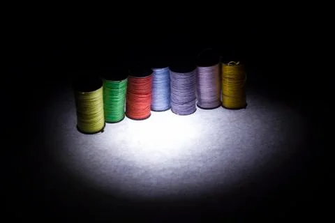 Colored threads Stock Photos