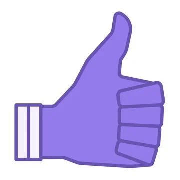 Colored Thumbs Up Icon. Vector Illustration. Like, Approval, Agreement, or .. Stock Illustration