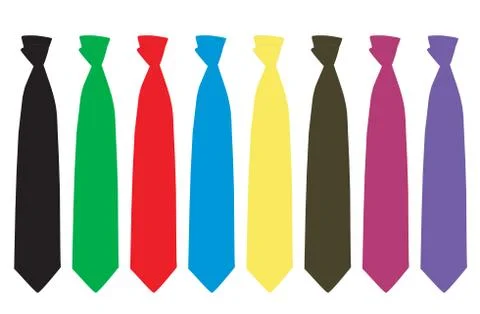 Colored tie 스톡 일러스트