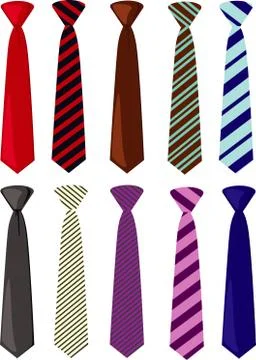 Colored ties illustration Stock Illustration