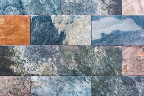 Colored tile texture. Big tile. Wall background. Stock Photos