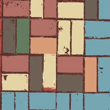 Colored tiles Stock Illustration