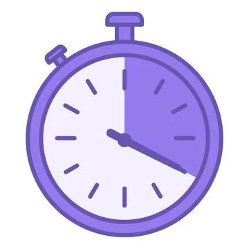 Colored Timer Icon. Vector Illustration. Measuring Exercise Duration, Rest .. Stock Illustration