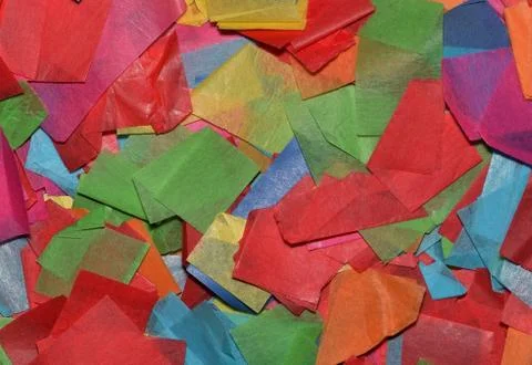 Colored tissue confetti. Foto stock
