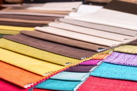 Colored tissue samples Stock Photos