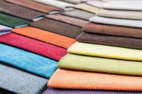 Colored tissue samples Stock Photos