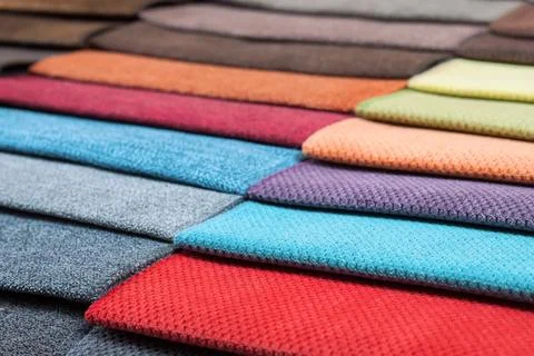 Colored tissue samples Stock Photos