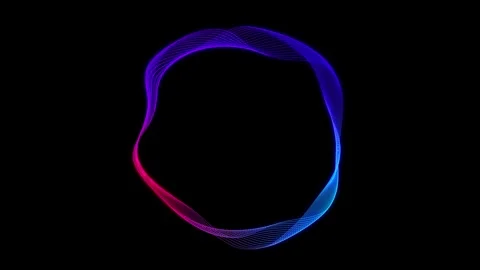 Colored tone glowing circle wavy gradient circles pattern animation. 4K. Stock Footage 255503337