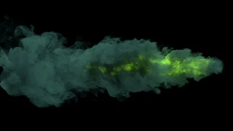 Colored torch fire and smoke / Smoke lit from inside by fire. Stock Footage 101343213