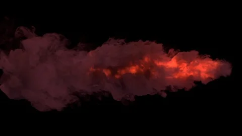 Colored torch fire and smoke / Smoke lit from inside by fire. Video stock 101381402