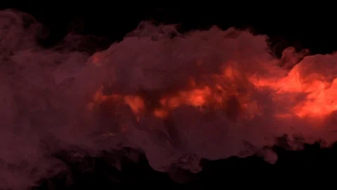 Colored torch fire and smoke / Smoke lit from inside by fire. Stock Footage 103455808