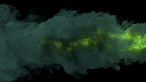 Colored torch fire and smoke / Smoke lit from inside by fire. Stock Footage 103511529