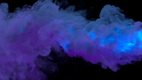 Colored torch fire and smoke / Smoke lit from inside by fire. Video stock 103851530