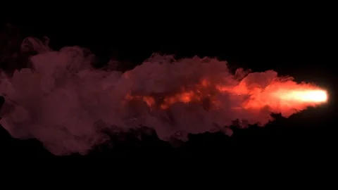 Colored torch fire with sparks and smoke. Stock Footage 101376716