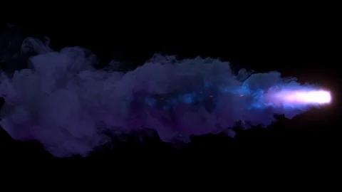 Colored torch fire with sparks and smoke. Stock Footage 102497584