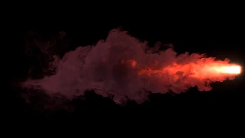 Colored torch fire with sparks and smoke. Stock Footage 103672463