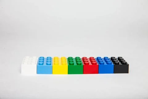 Colored toy blocks Stock Photos