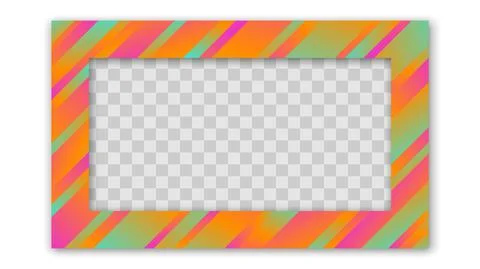 Colored Trendy Gradient Frame. 스톡 일러스트