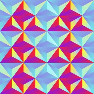 Colored triangle seamless pattern Stock Illustration