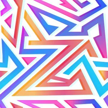 Colored triangle seamless pattern Stock Illustration