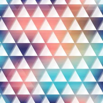 Colored triangle seamless pattern Stock Illustration