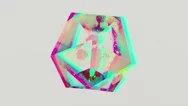 The Colored Triangles Form A Large Crystal With A Glitch Effect On The Inside Stock Footage