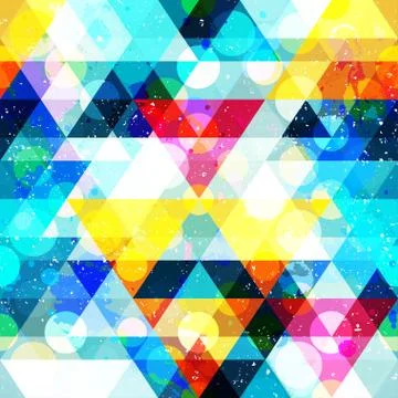 Colored triangles seamless pattern Illustrazione stock