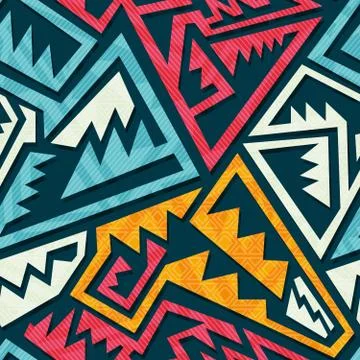Colored tribal pattern Stock Illustration