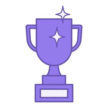 Colored Trophy Icon. Winner Cup Vector Icon. Sports and Computer Competitio.. Ilustración de archivo