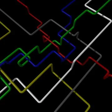 Colored tubes Stock Illustration