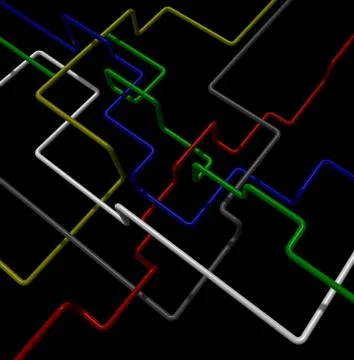 Colored tubes Stock Illustration