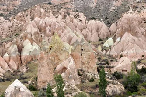 Colored tufa formations Stock Photos