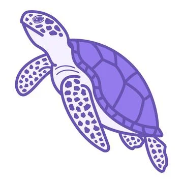 Colored Turtle Icon. Vector Illustration. Reptile, Turtle with Shell. Symbo.. 스톡 일러스트