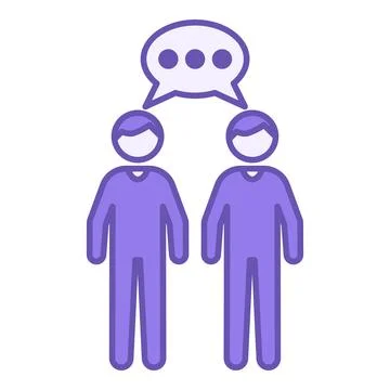 Colored Twins Icon. Vector Illustration. Two Similar Brothers, Relatives. F.. Stock Illustration