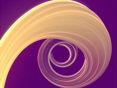 Colored twisted shape. Abstract geometric 3D render illustration Stock Illustration