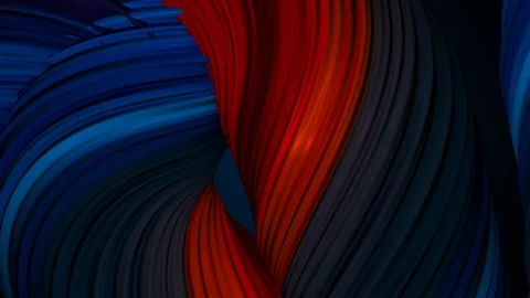 Colored twisted shape. Computer generated hypnotic background. 3D render Stock Footage 119635633