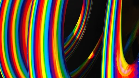 Colored twisted shape. Computer generated hypnotic background. 3D render Stock Footage 124201514