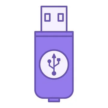 Colored USB Icon. Vector Illustration. Universal Interface for Connecting D.. イラスト素材