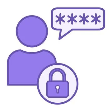 Colored User Icon. Vector Illustration. Person Interacting With a Computer .. Illustrazione stock