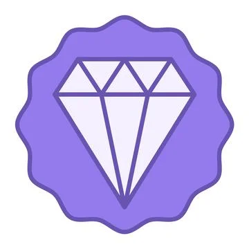 Colored Value Icon. Vector Icon of Valuable Diamond. Professional, Valuable.. Stock Illustration