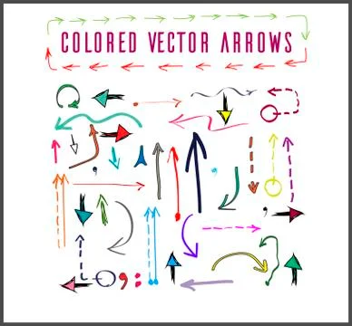 Colored vector arrows Illustrazione stock