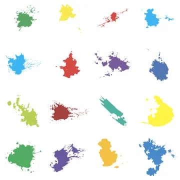 Colored vector blots. Seth blots on a white background. Design element Stock Illustration