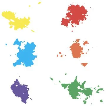 Colored vector blots. Seth blots on a white background. Design element Stock Illustration