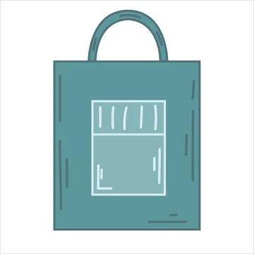 Colored vector hand drawn illustrations. Women's fashion accessory bag Illustration