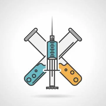 Colored vector icon for vaccination Flat color vector icon for vaccination... Foto stock