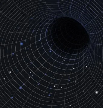 Colored vector illustration abstract cosmos and dark open hole Stock Illustration