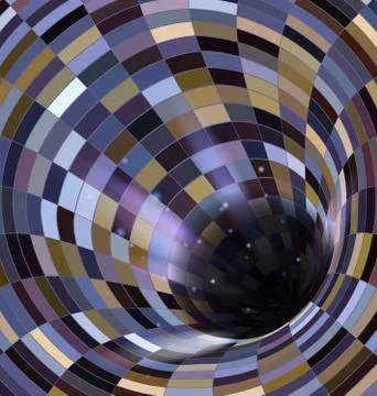 Colored vector illustration abstract dark open hole Stock Illustration