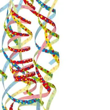 Colored Vector Invitation Card Background with Streamers Stock Illustration