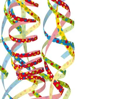 Colored Vector Invitation Card Background with Streamers Stock Illustration