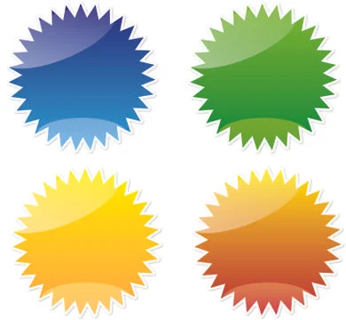 Colored vector stickers Stock Illustration